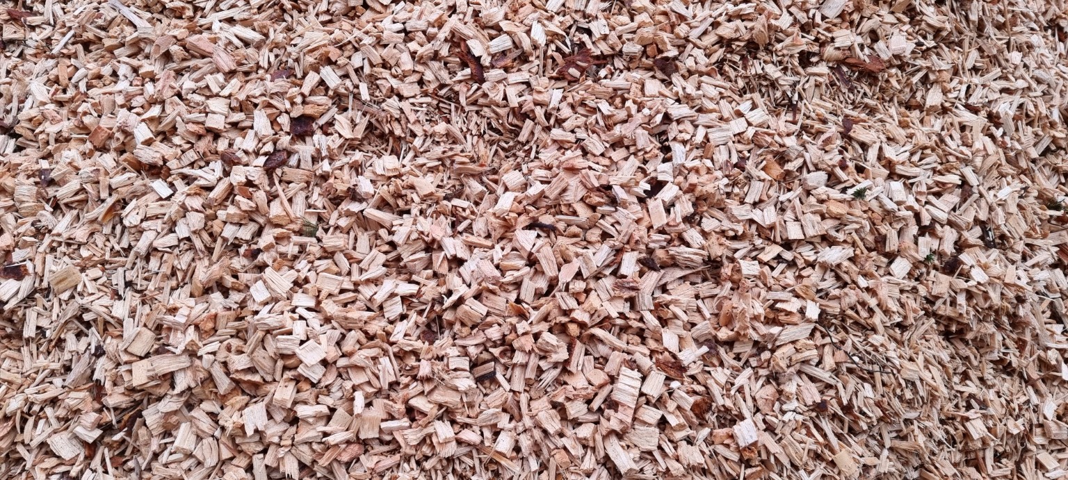 Close-up of dry commercial wood chip