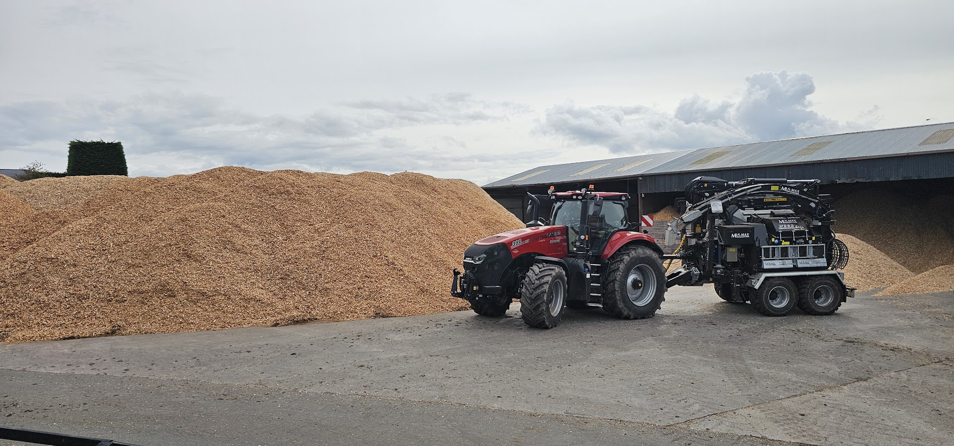 McCauley Wood Fuels yard operations supporting commercial biomass supply
